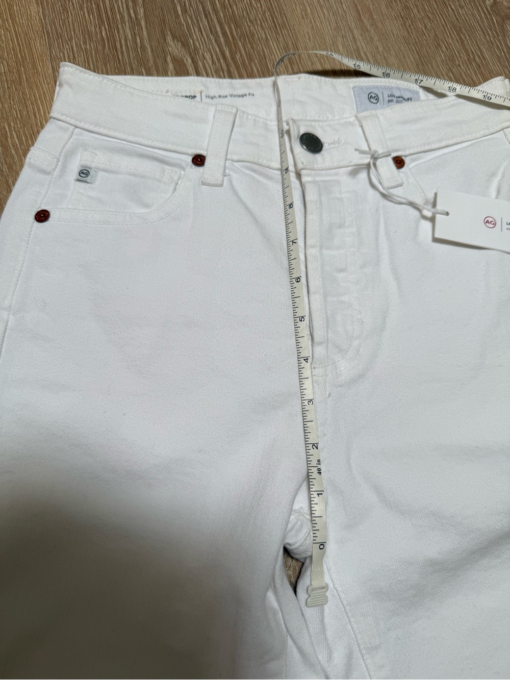 AG Adriano Goldschmied White Denim Jeans  Alexxis Crop NWT